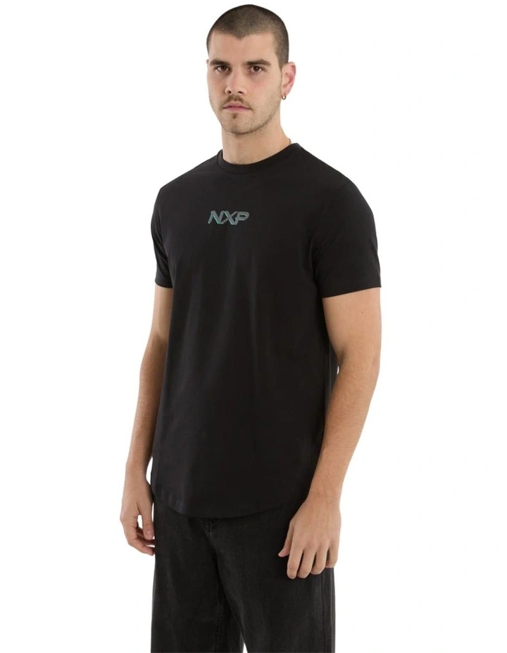 Buzz Dual Curved Tee in Black image 2