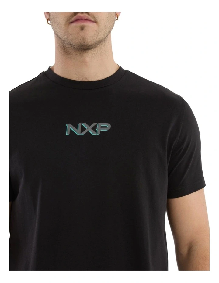 Buzz Dual Curved Tee in Black image 3