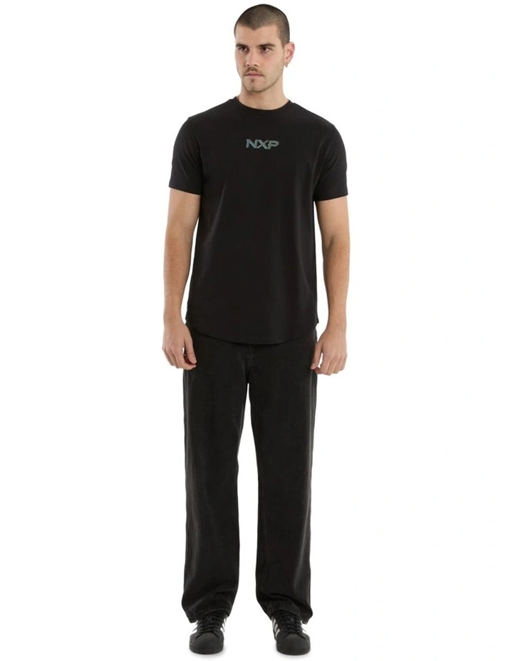 Buzz Dual Curved Tee in Black image 5