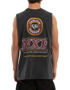 Comical Relaxed Muscle Singlets in Black