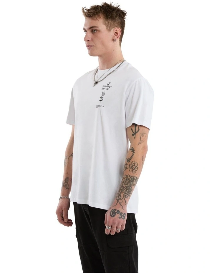 Division Relaxed Tee in Optical White image 3