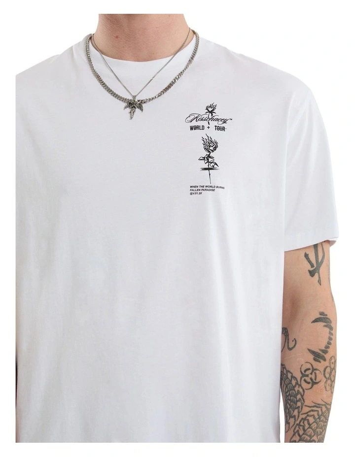 Division Relaxed Tee in Optical White image 4
