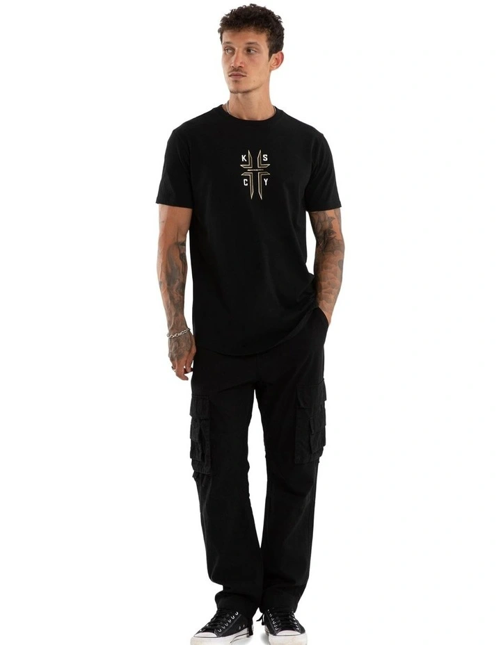 Ashes Dual Curved Tee in Black image 3