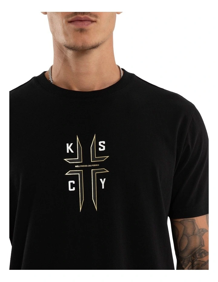 Ashes Dual Curved Tee in Black image 4