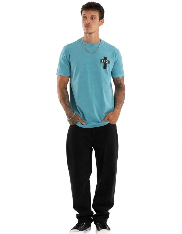 Ritualistic Dual Curved Tee in Green image 6