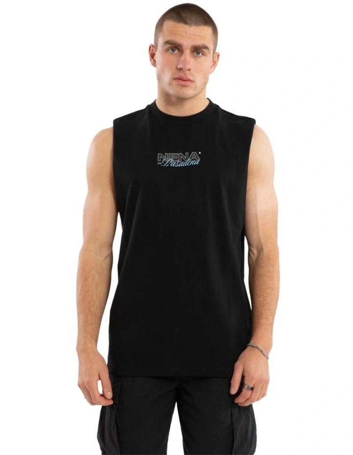 Conclude Relaxed Muscle Tee in Black image 2
