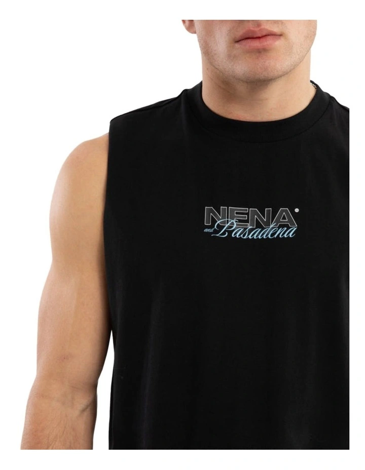 Conclude Relaxed Muscle Tee in Black image 3