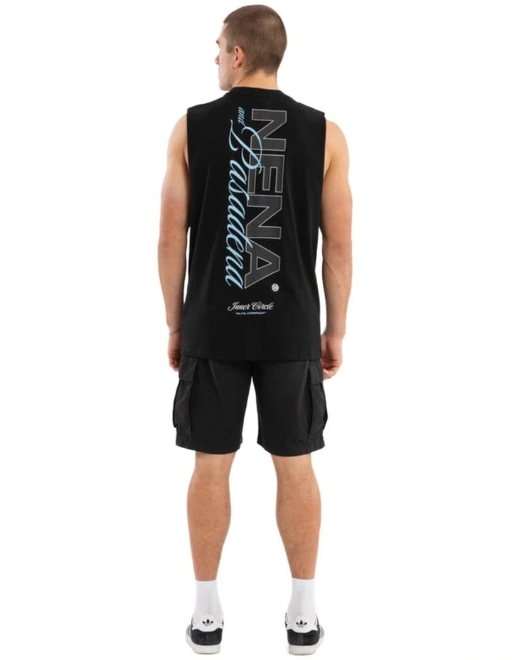 Conclude Relaxed Muscle Tee in Black image 4