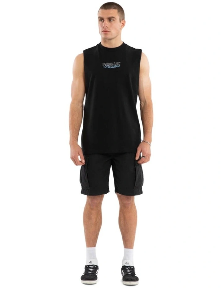 Conclude Relaxed Muscle Tee in Black image 5