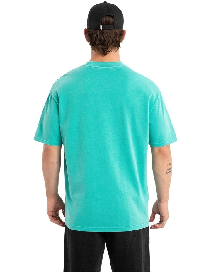 Buffer Box Fit Tee in Green image 2