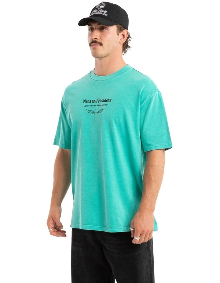 Buffer Box Fit Tee in Green image 3