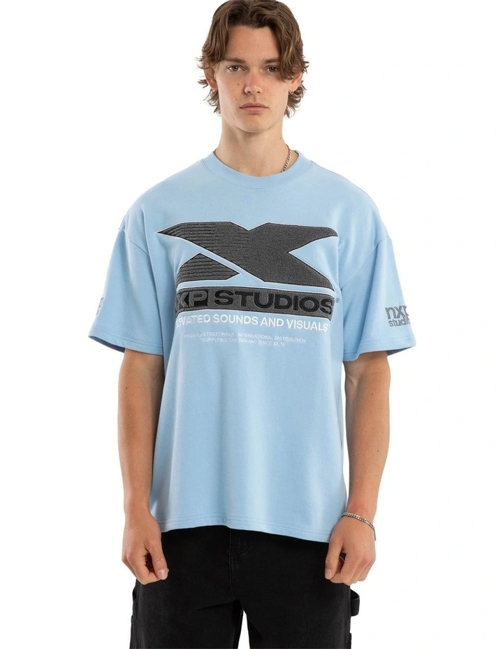 Exile Loopback Raptor Tee in Blue image 1