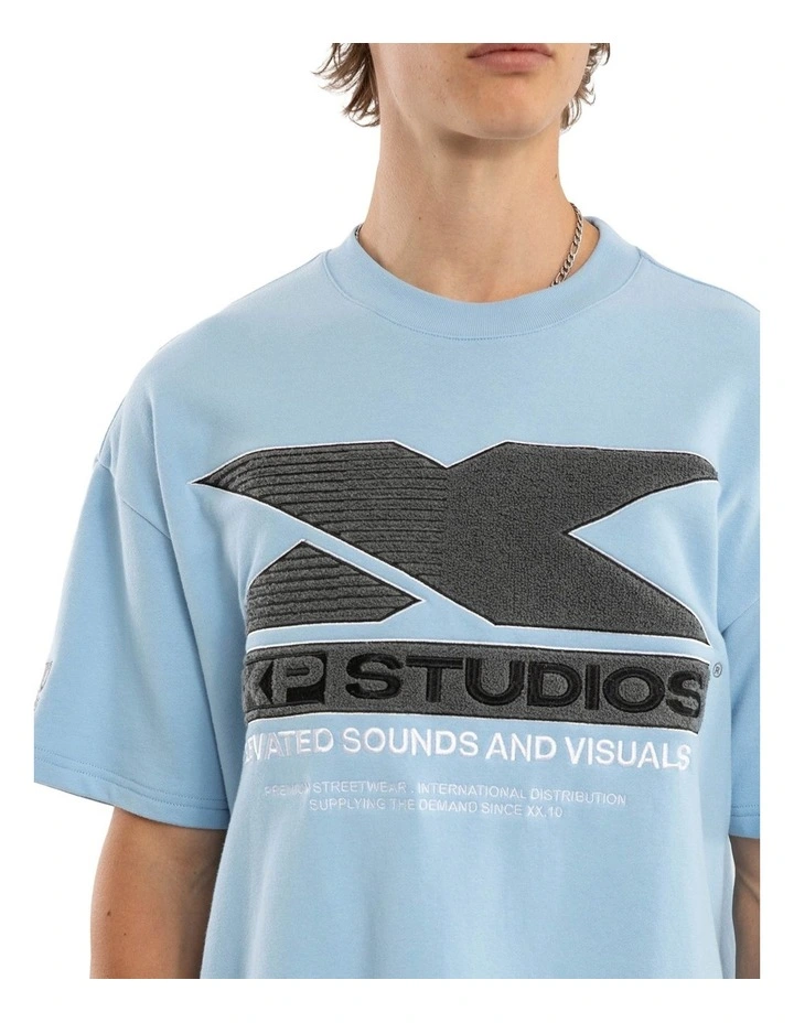 Exile Loopback Raptor Tee in Blue image 3