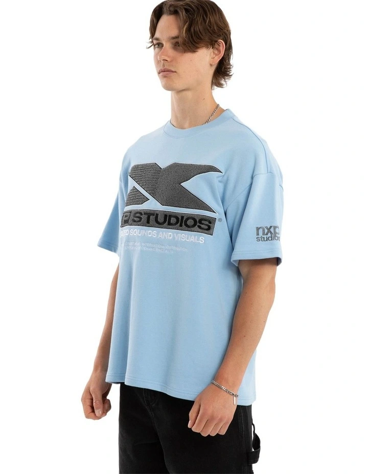 Exile Loopback Raptor Tee in Blue image 4