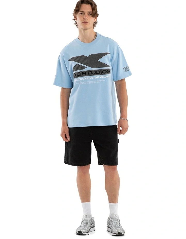 Exile Loopback Raptor Tee in Blue image 6