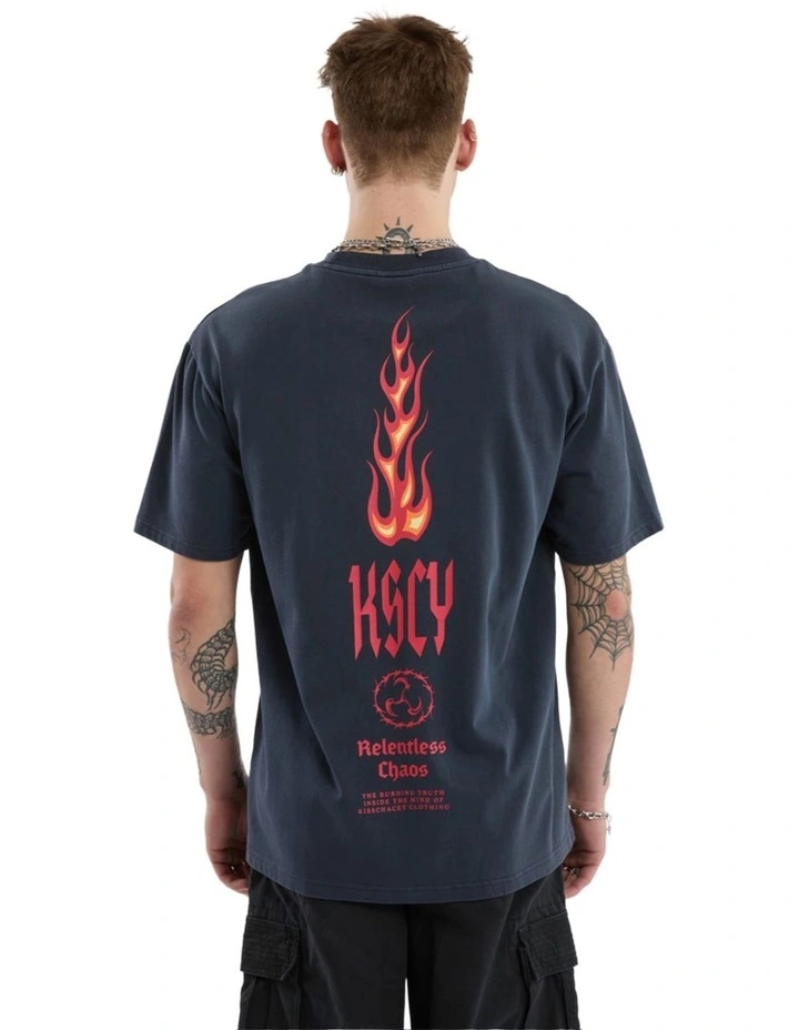 Meteor Box Fit Tee in Pigment Vulcan image 1