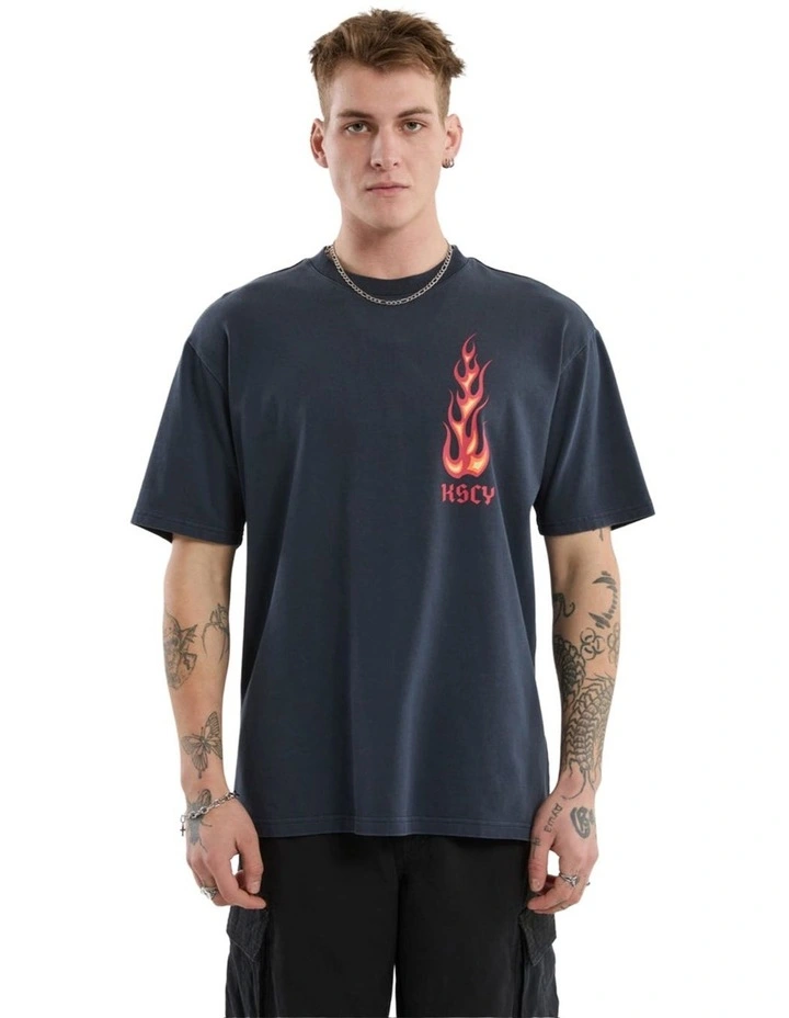 Meteor Box Fit Tee in Pigment Vulcan image 2