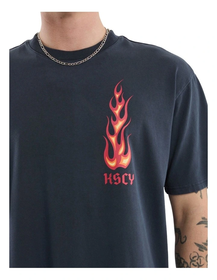 Meteor Box Fit Tee in Pigment Vulcan image 3