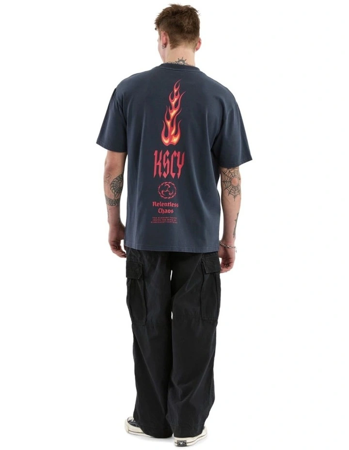 Meteor Box Fit Tee in Pigment Vulcan image 4