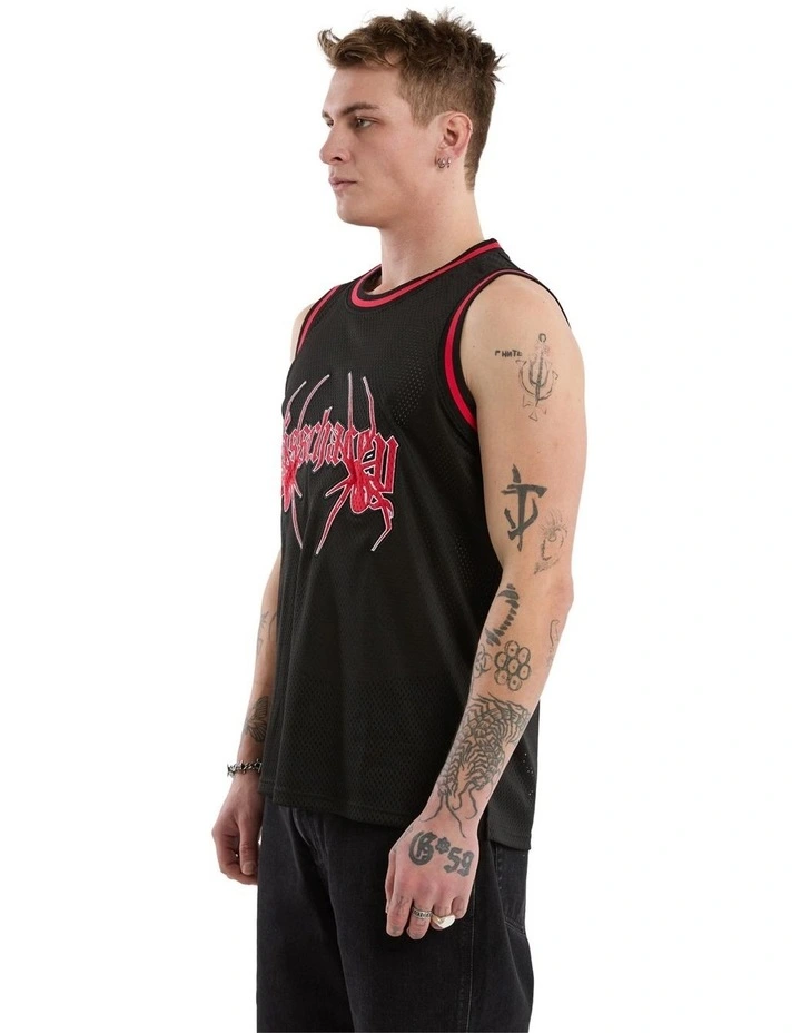 Slam Basketball Jersey in Black image 3