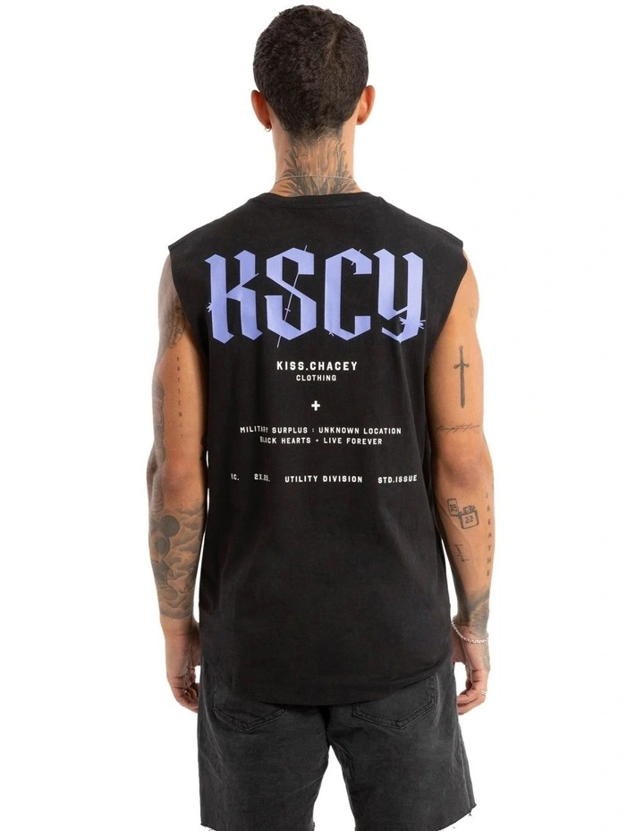 Surplus Dual Curved Muscle Tee in Jet Black image 1