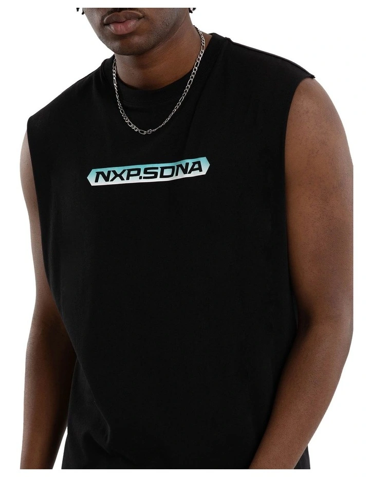 Ultimate Dual Curved Muscle Tee in Black image 4