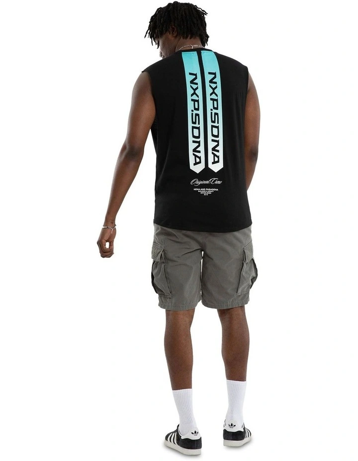 Ultimate Dual Curved Muscle Tee in Black image 5