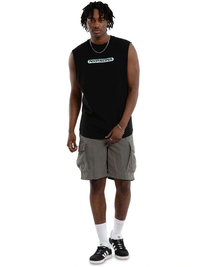Ultimate Dual Curved Muscle Tee in Black image 6