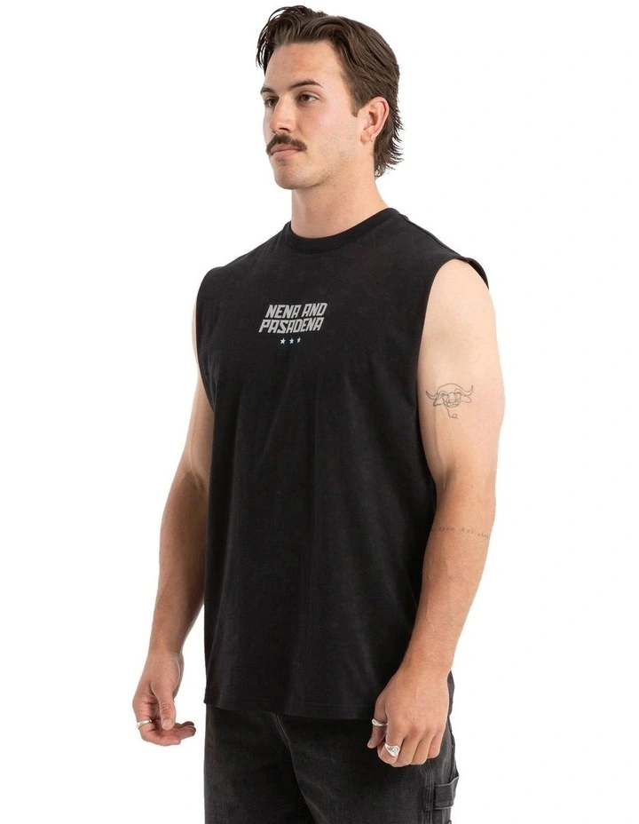 Vision Relaxed Muscle Tee in Jet Black image 3