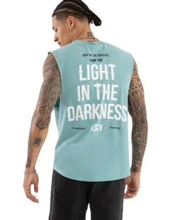 Story Dual Curved Muscle Tee in Green