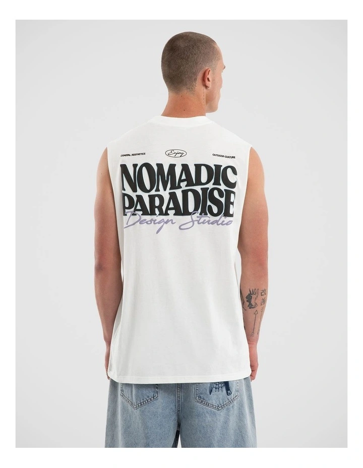 Enjoy Relaxed Muscle T-shirt in White image 1