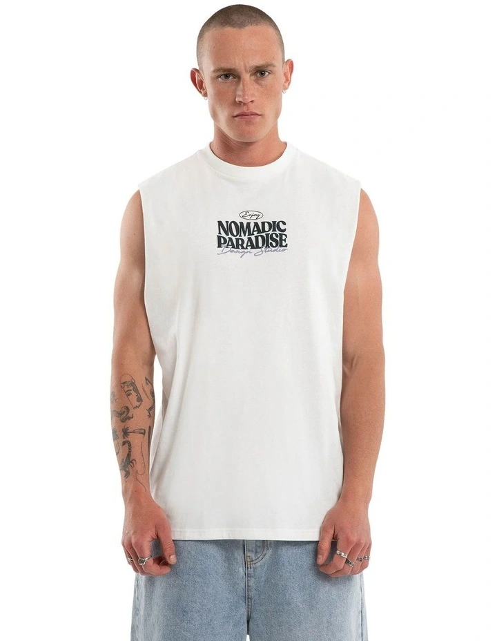 Enjoy Relaxed Muscle T-shirt in White image 2