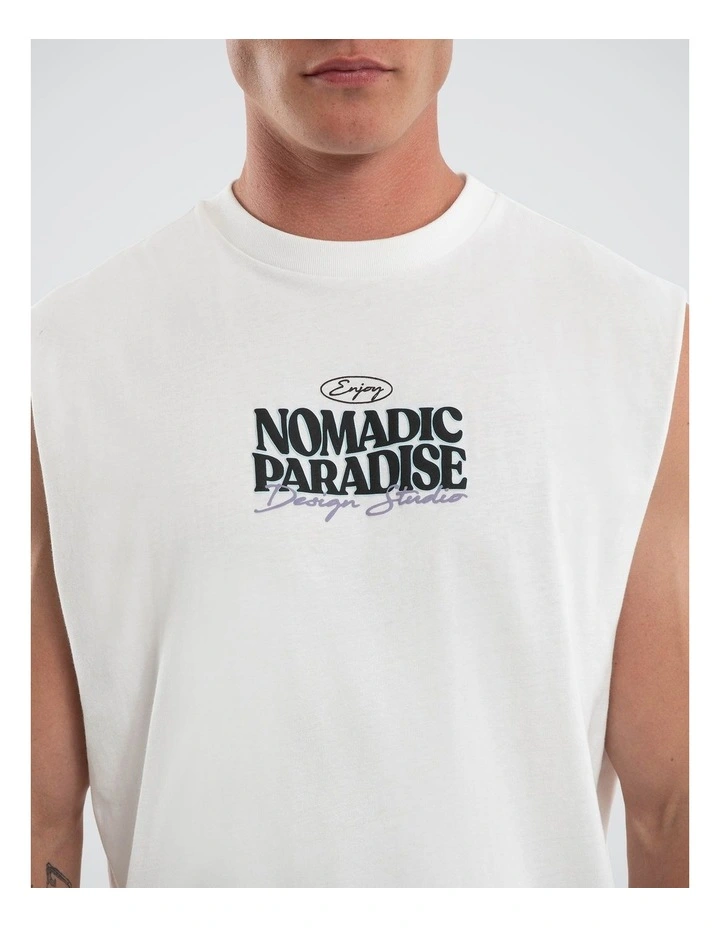 Enjoy Relaxed Muscle T-shirt in White image 3