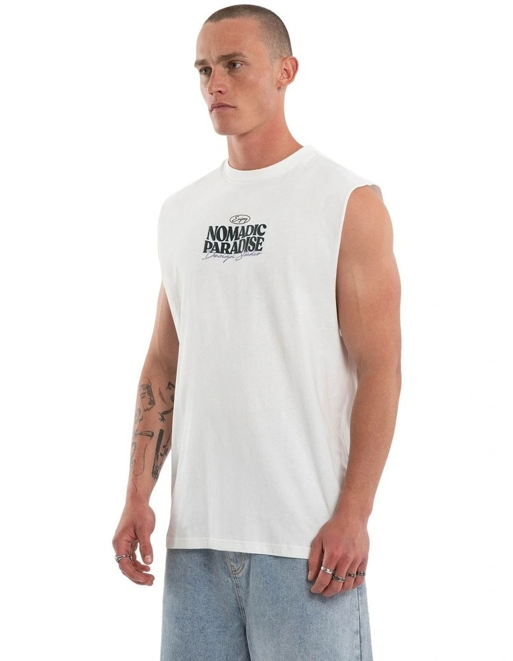 Enjoy Relaxed Muscle T-shirt in White image 3