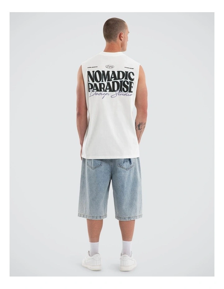 Enjoy Relaxed Muscle T-shirt in White image 4