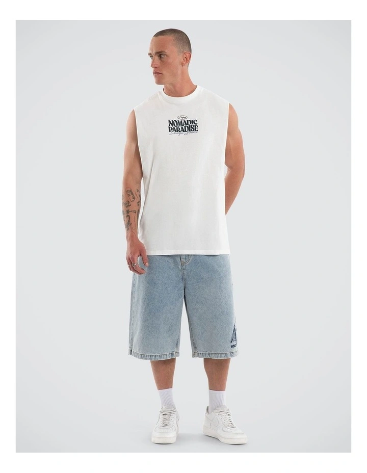 Enjoy Relaxed Muscle T-shirt in White image 5