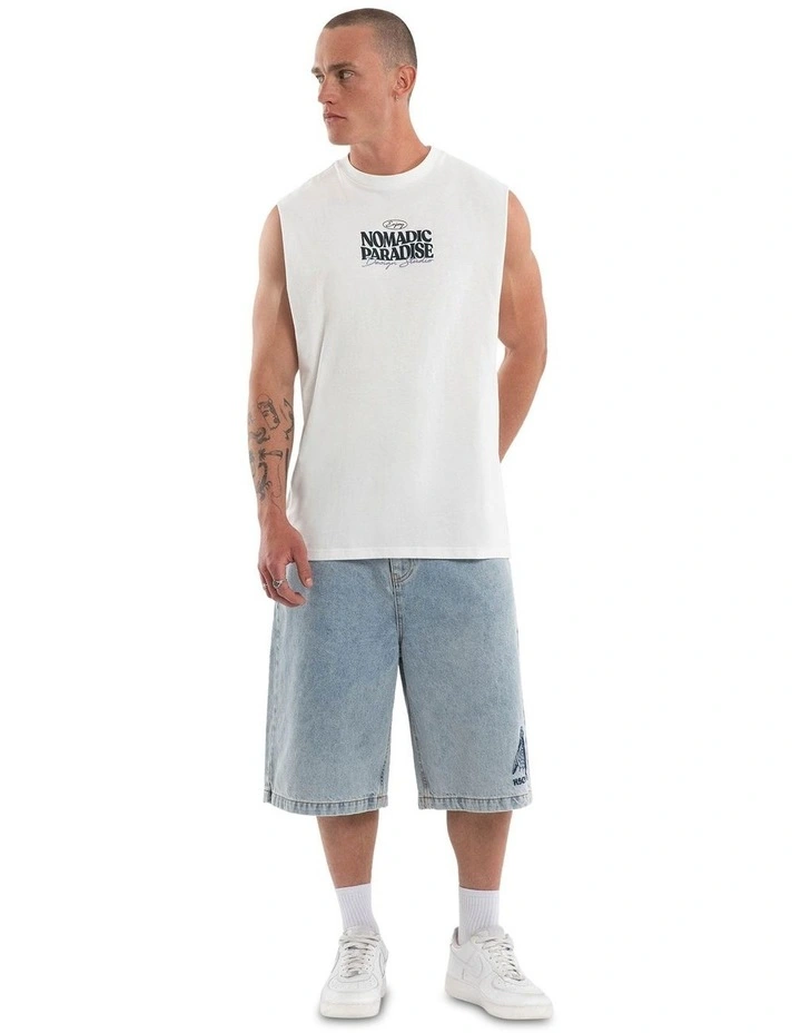 Enjoy Relaxed Muscle T-shirt in White image 6