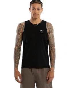 Belongil Singlet in Black