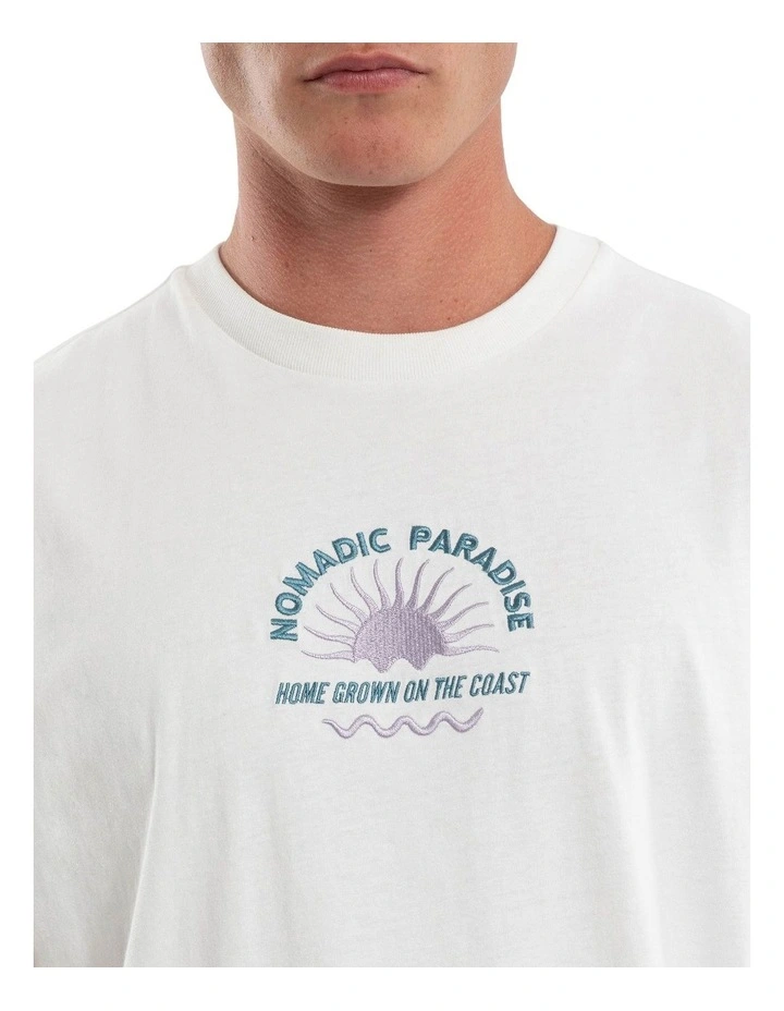 Seashore Relaxed Muscle T- shirt in White image 4
