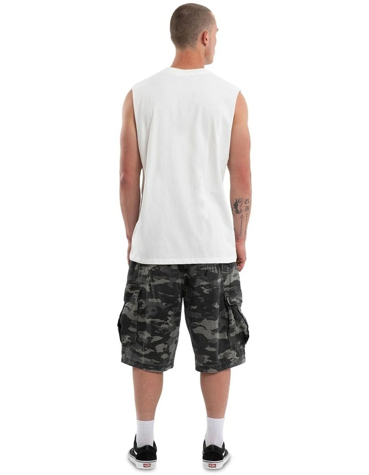 Seashore Relaxed Muscle T- shirt in White image 5