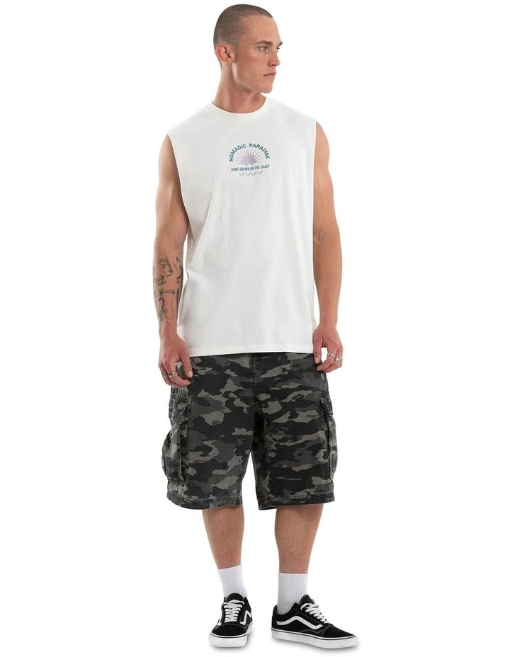 Seashore Relaxed Muscle T- shirt in White image 6