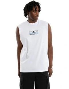 Script Relaxed Muscle T-shirt in White