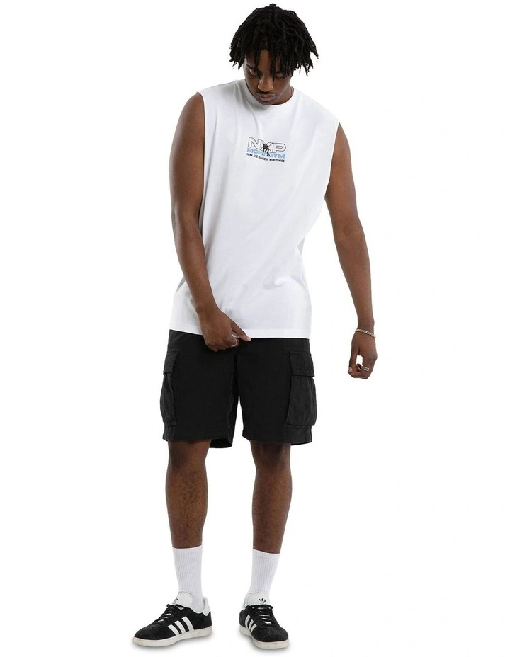 Script Relaxed Muscle T-shirt in White image 6