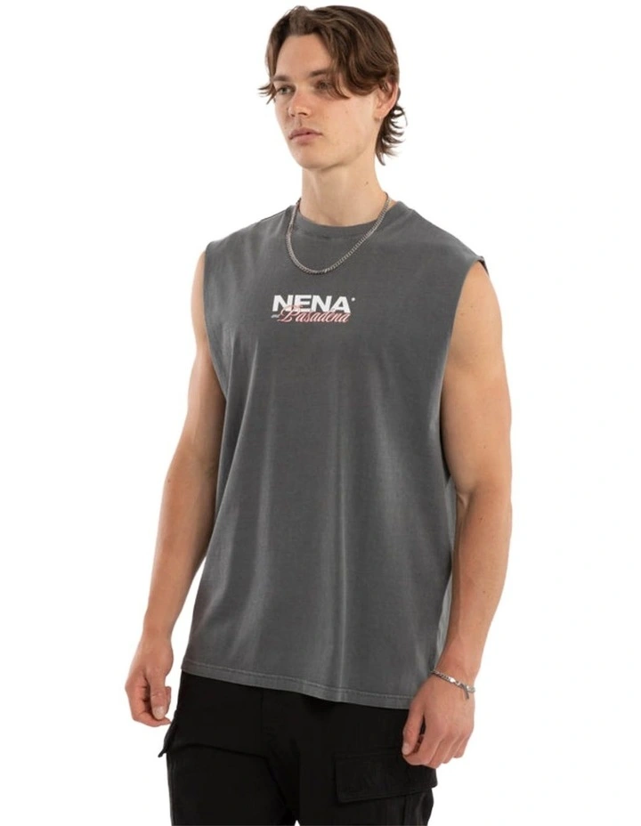 Demand Relaxed Muscle Tank in Grey image 2
