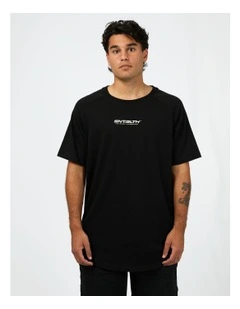 Pace Raglan Tee in Black
