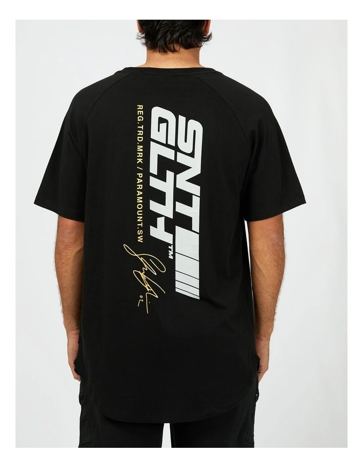 Pace Raglan Tee in Black image 2