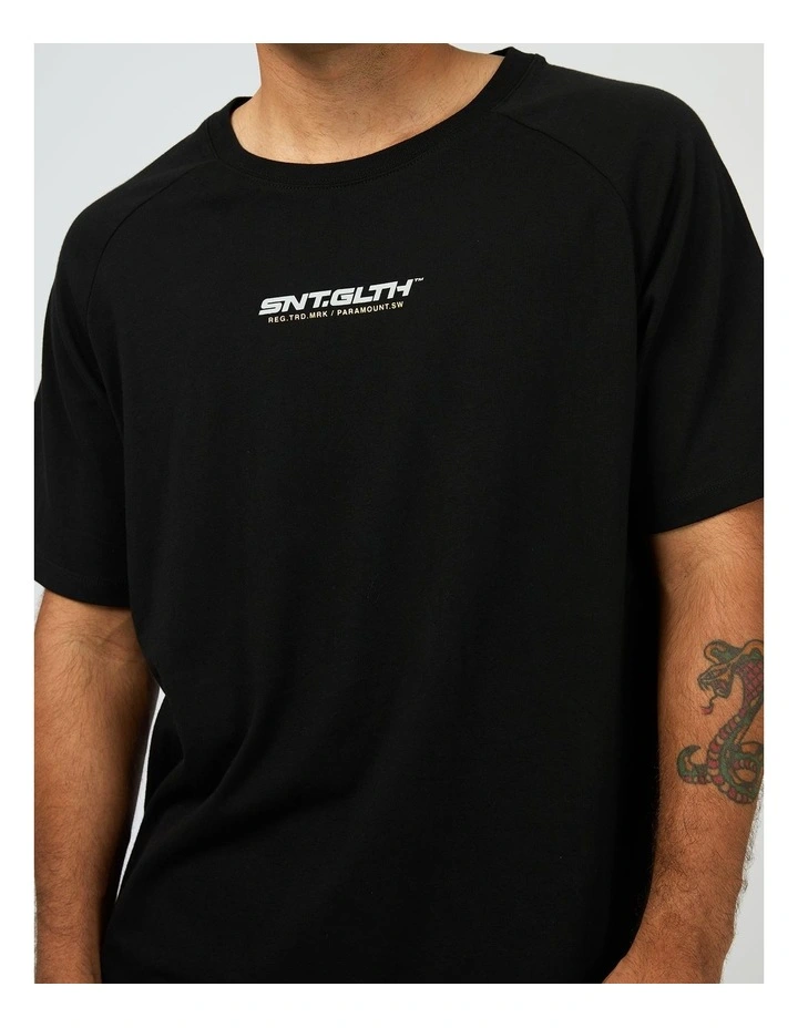 Pace Raglan Tee in Black image 4