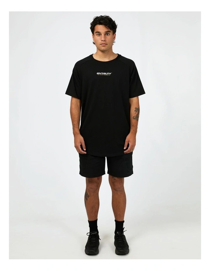 Pace Raglan Tee in Black image 5