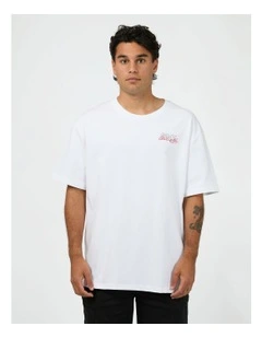 Link Script Tee in White