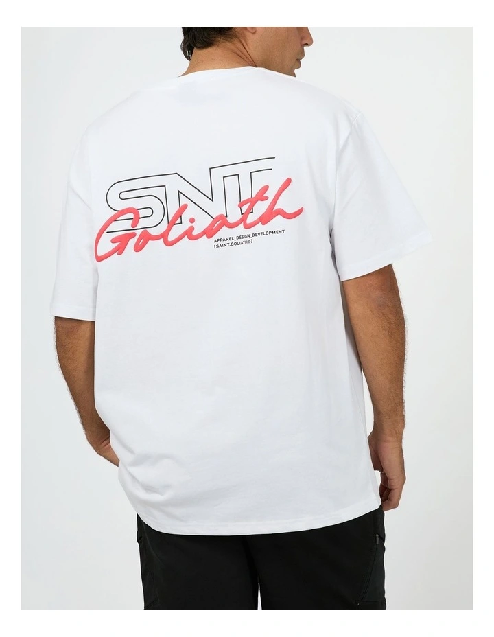 Link Script Tee in White image 2